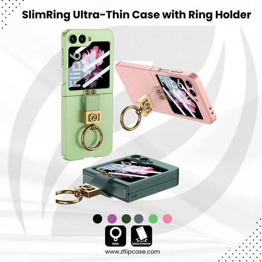 SlimRing Z Flip 6 Ultra-Thin Case with Ring Holder