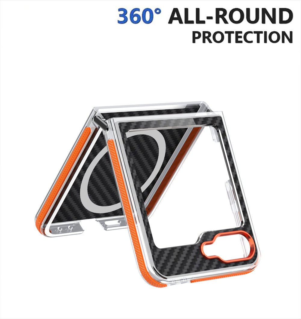 CarbonEdge Z Flip – MagSafe Business Case with Anti-Skid Frame