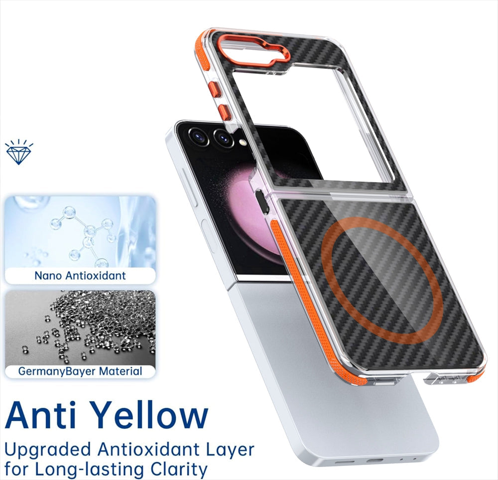 CarbonEdge Z Flip – MagSafe Business Case with Anti-Skid Frame