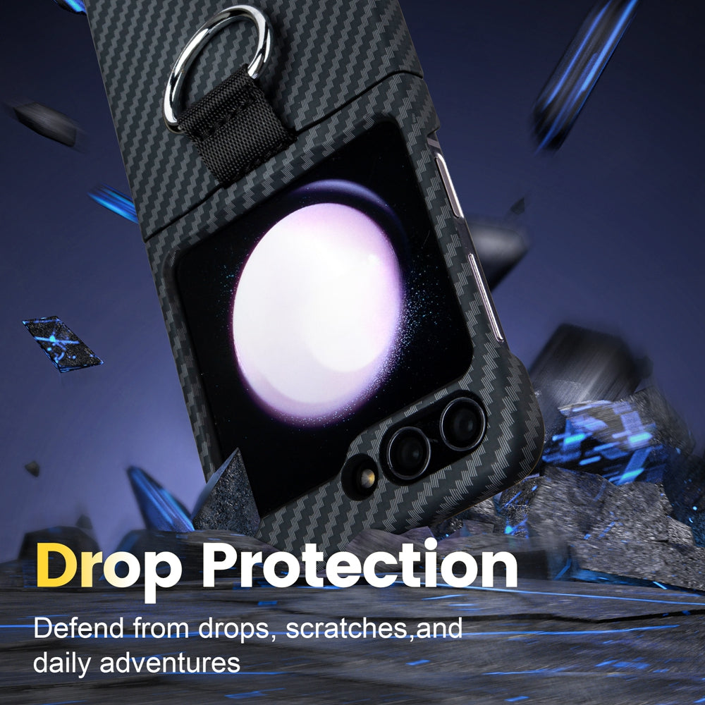 CarbonGrip Z Flip – Slim Matte Case with Ring Holder