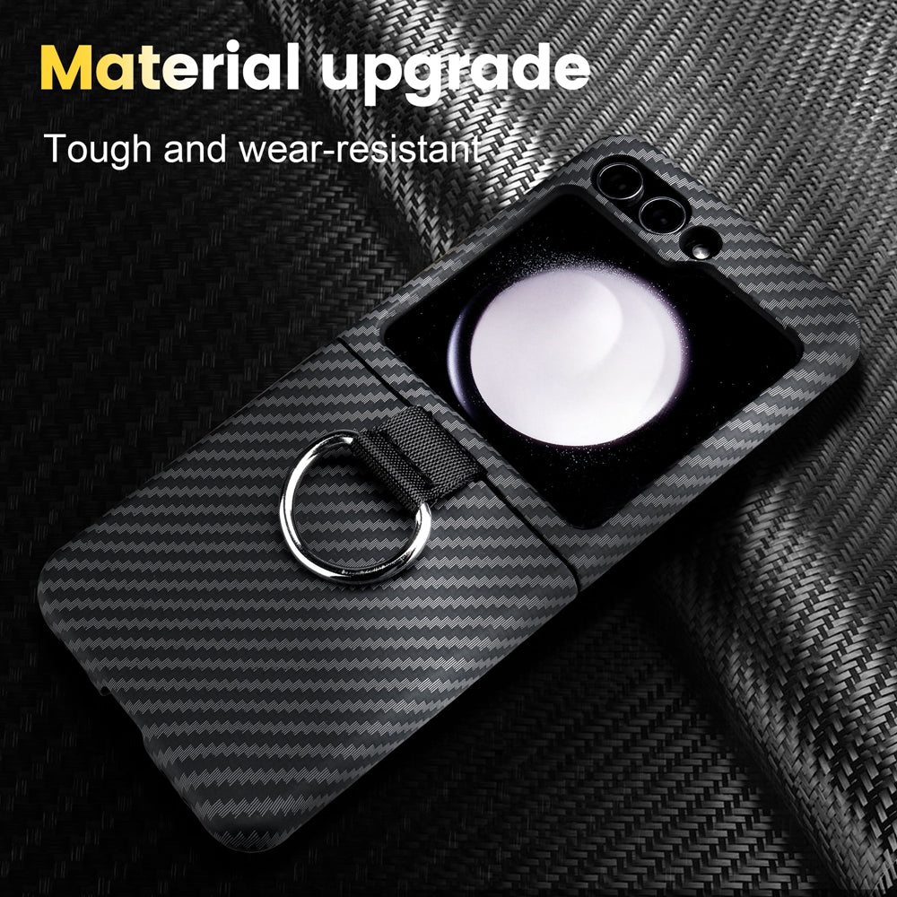 CarbonGrip Z Flip – Slim Matte Case with Ring Holder
