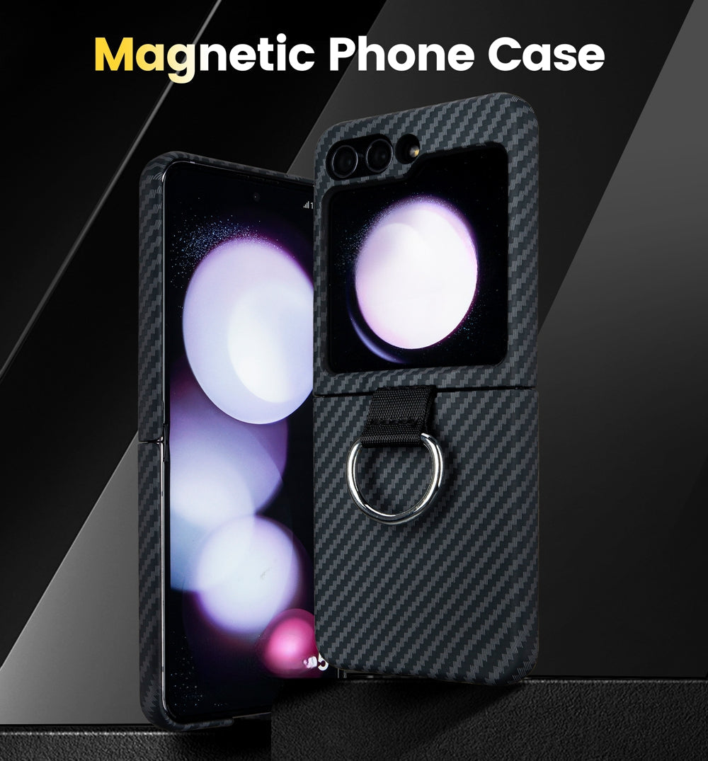 CarbonGrip Z Flip – Slim Matte Case with Ring Holder