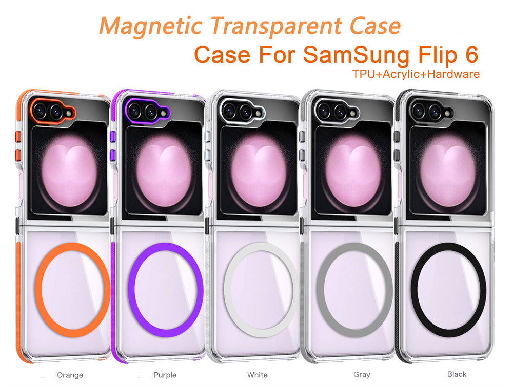 ClearMag Z Flip – Magnetic Transparent  with Shockproof Protection Case