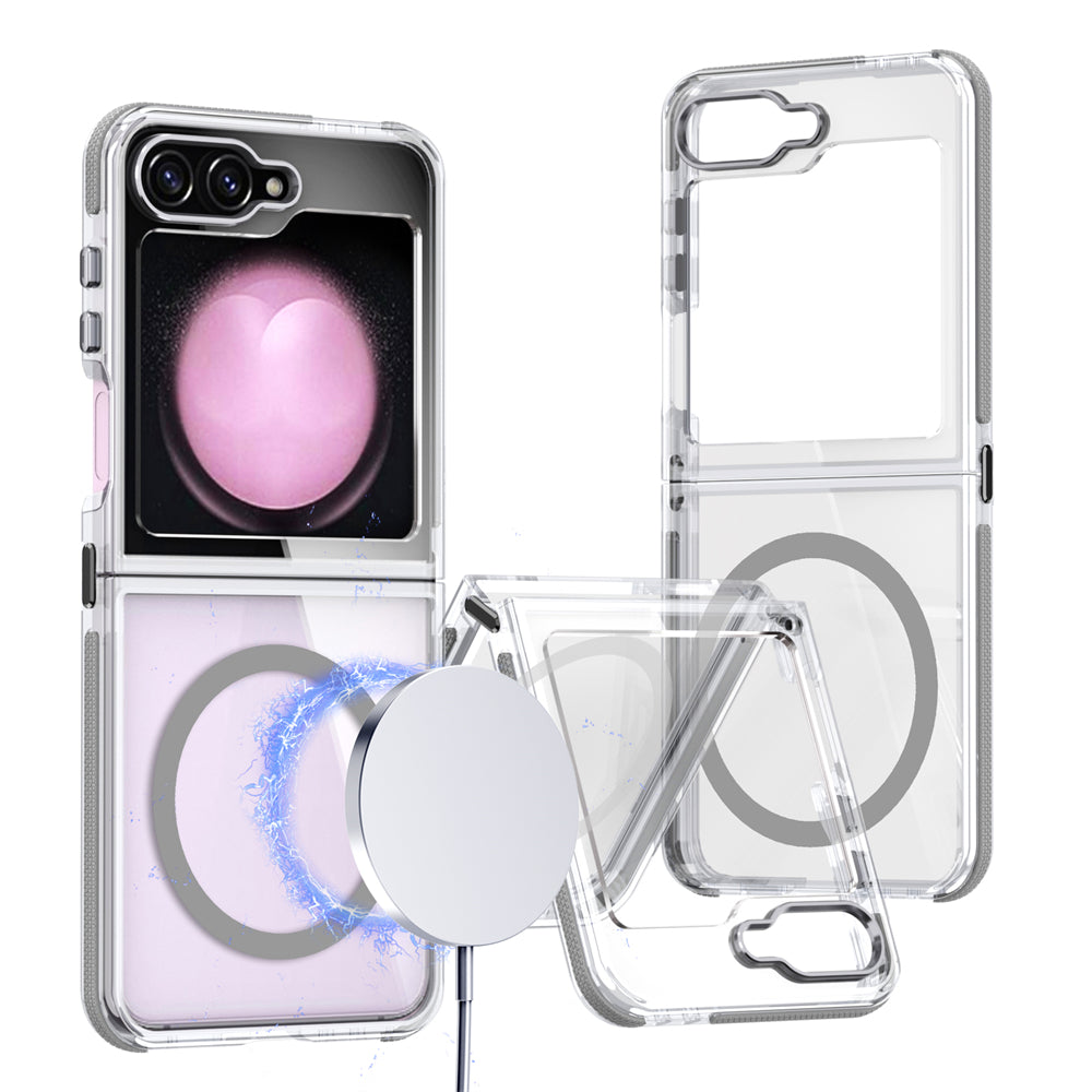 ClearMag Z Flip – Magnetic Transparent  with Shockproof Protection Case