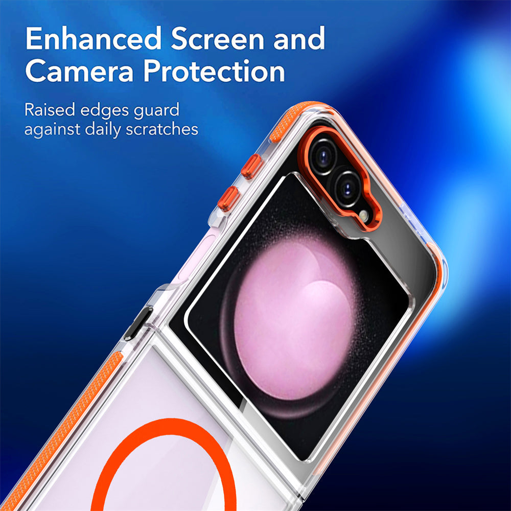 ClearMag Z Flip – Magnetic Transparent  with Shockproof Protection Case