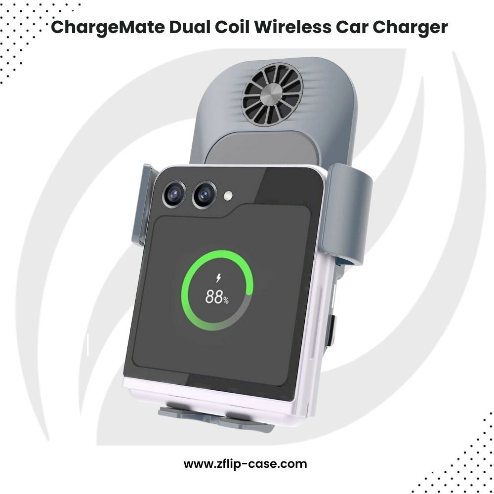 Dual Coil Wireless Car Charger For Z Flip Series