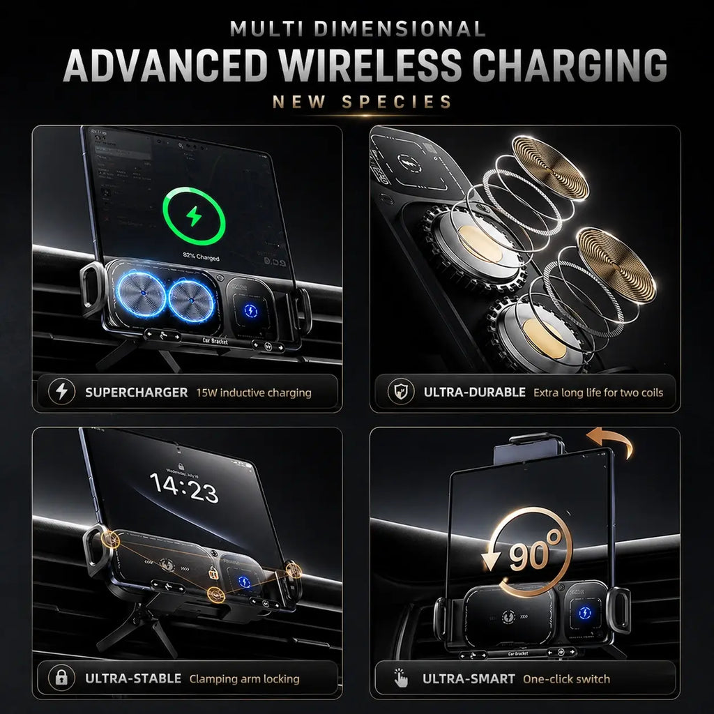 FoldDriva - 360° Rotating Wireless Car Mount