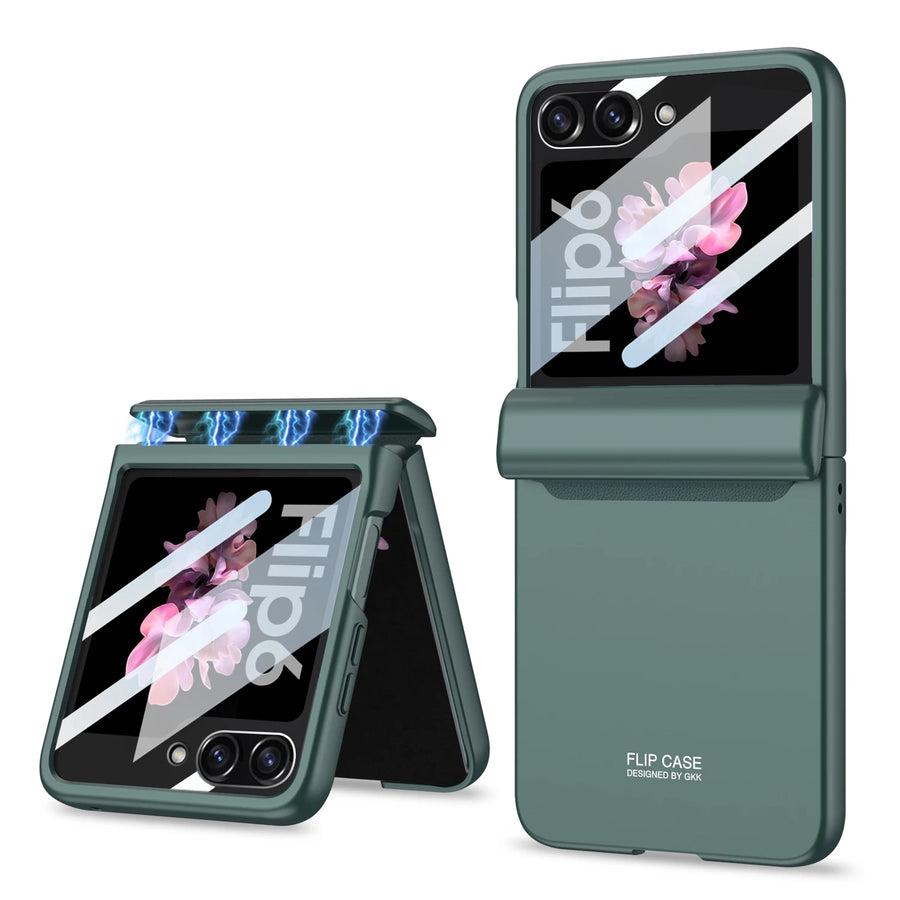 HingeFlow Matte  Z Flip 7, 6, 5 Magnetic Shield & Screen 360 protection Case