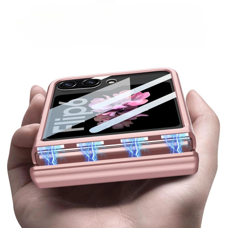 HingeFlow Matte  Z Flip 7, 6, 5 Magnetic Shield & Screen 360 protection Case