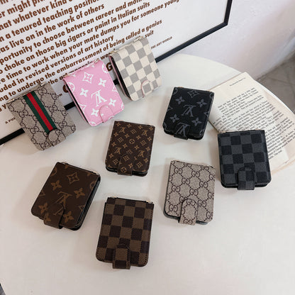 Luxury Pattern Flip Case for Samsung Z Flip – Wallet Style Protective Cover