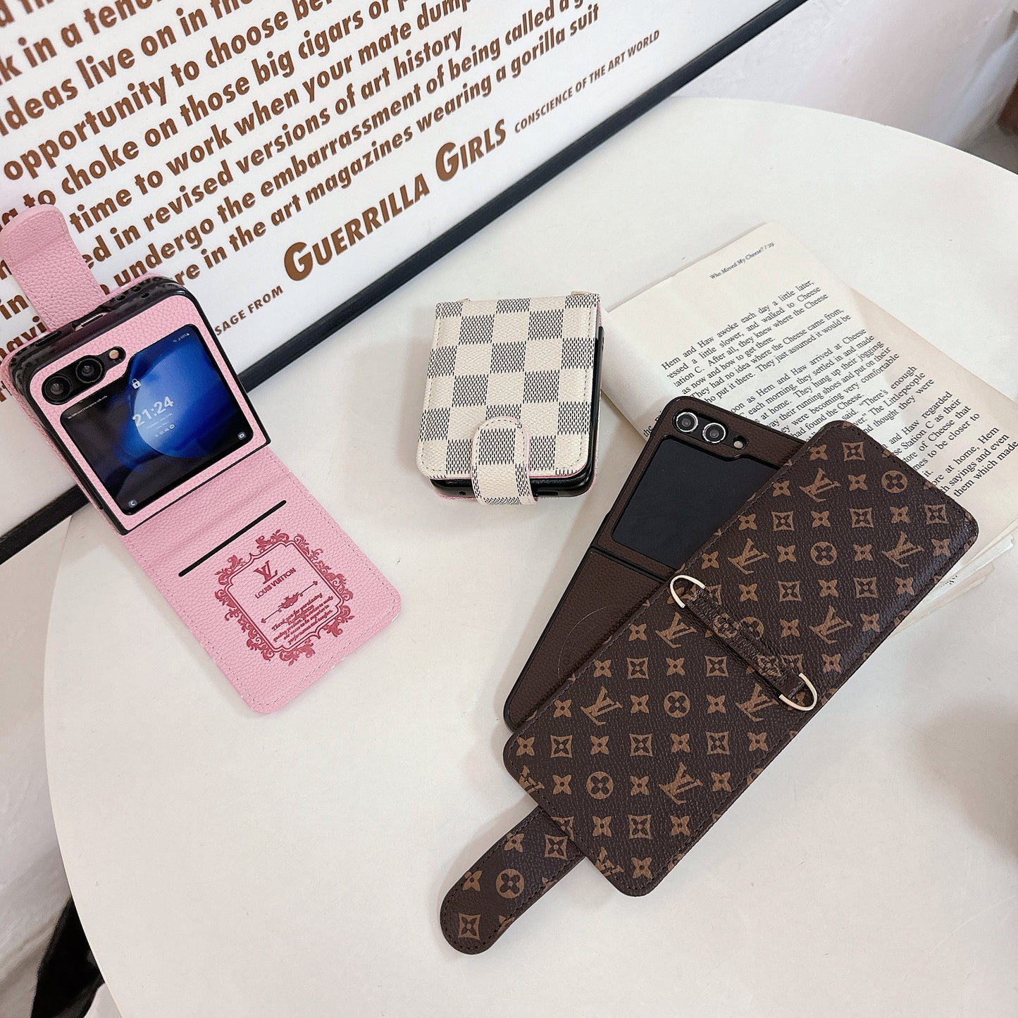 Luxury Pattern Flip Case for Samsung Z Flip – Wallet Style Protective Cover