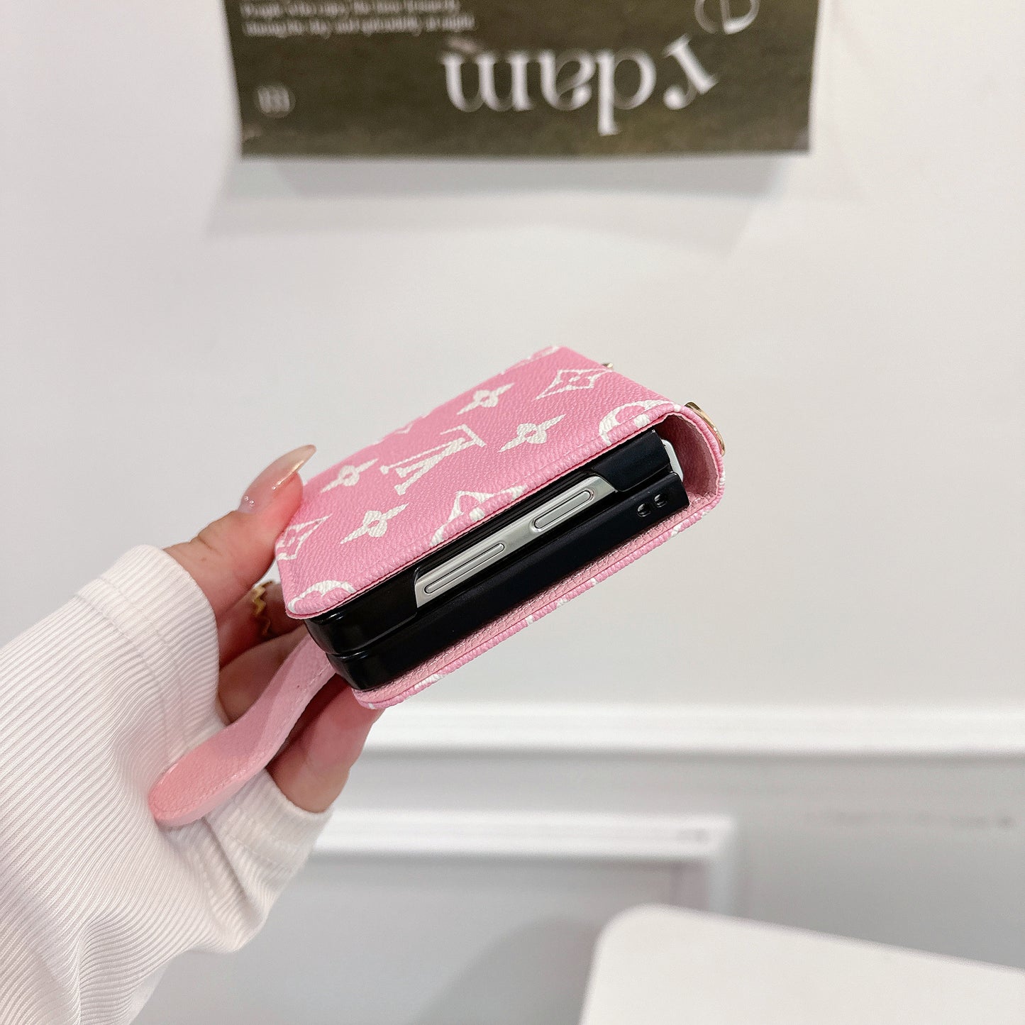 Luxury Pattern Flip Case for Samsung Z Flip – Wallet Style Protective Cover
