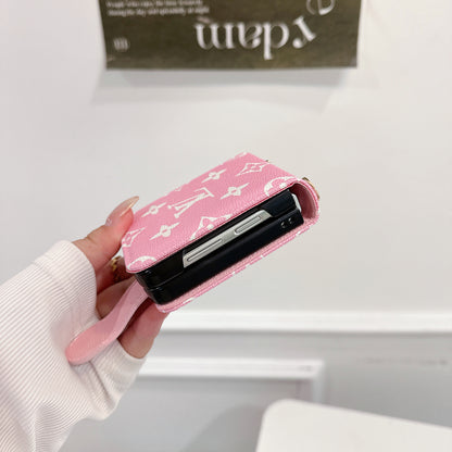 Luxury Pattern Flip Case for Samsung Z Flip – Wallet Style Protective Cover
