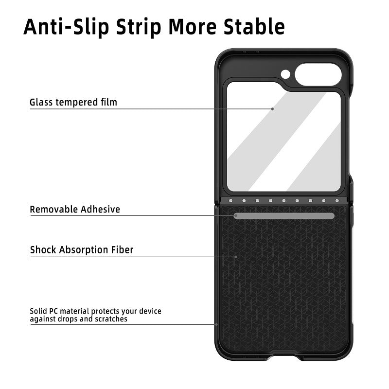 FortiFlex Z Flip 6 Leather Hinge Magnetic Kickstand Case