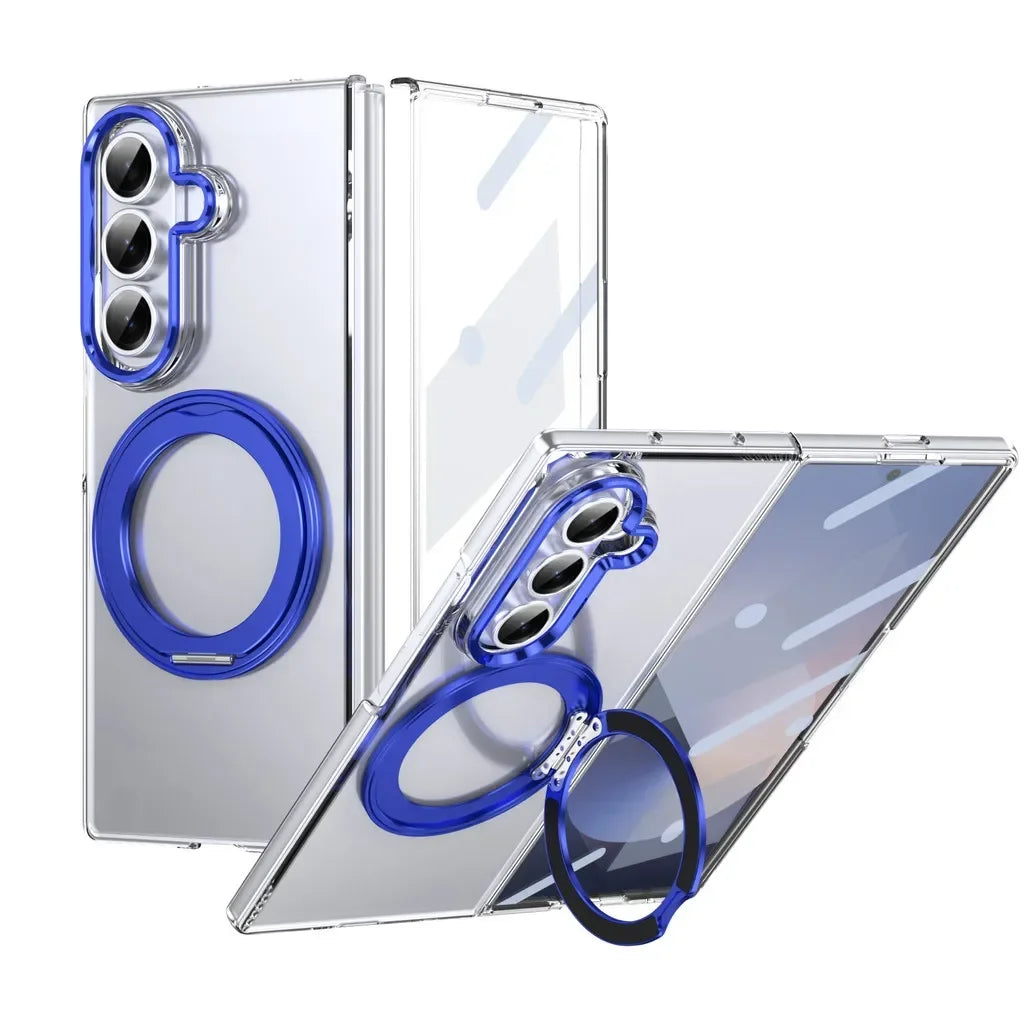 Clear Magnetic Ring Kickstand Case