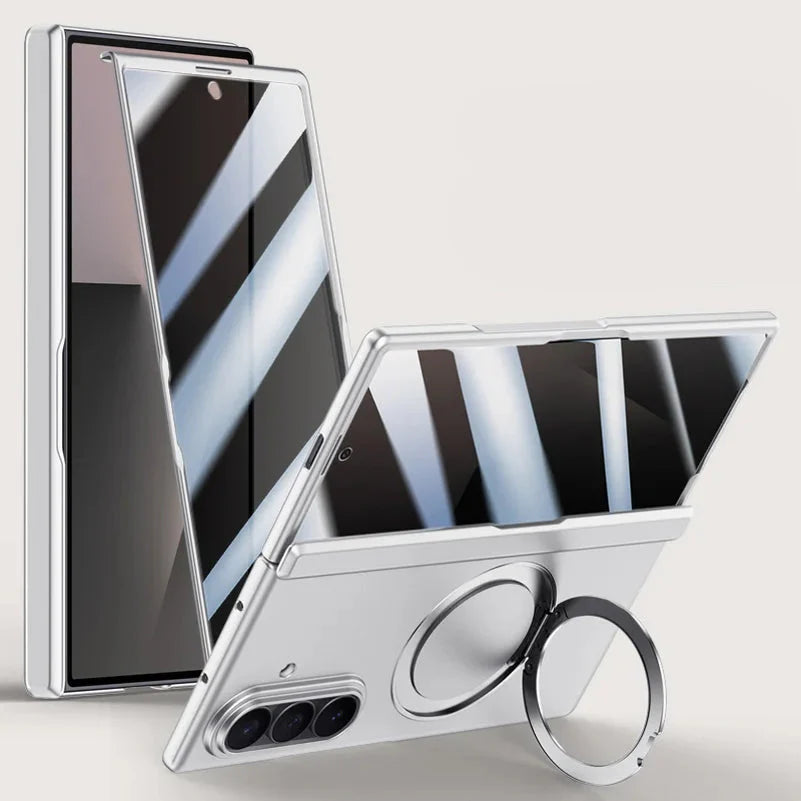 Magnetic Ring Stand Case with Screen Protection