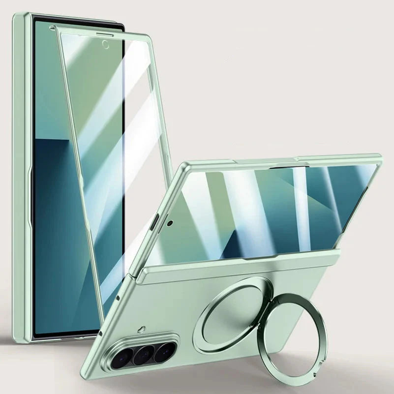 Magnetic Ring Stand Case with Screen Protection