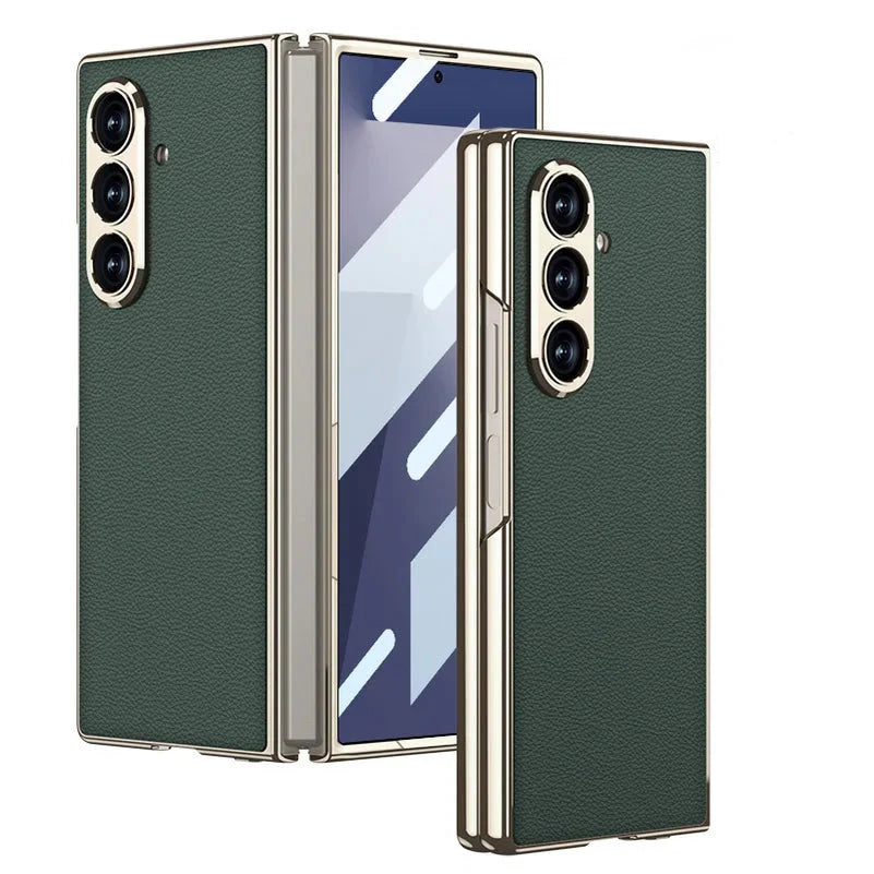 Luxury Stripe Leather Case
