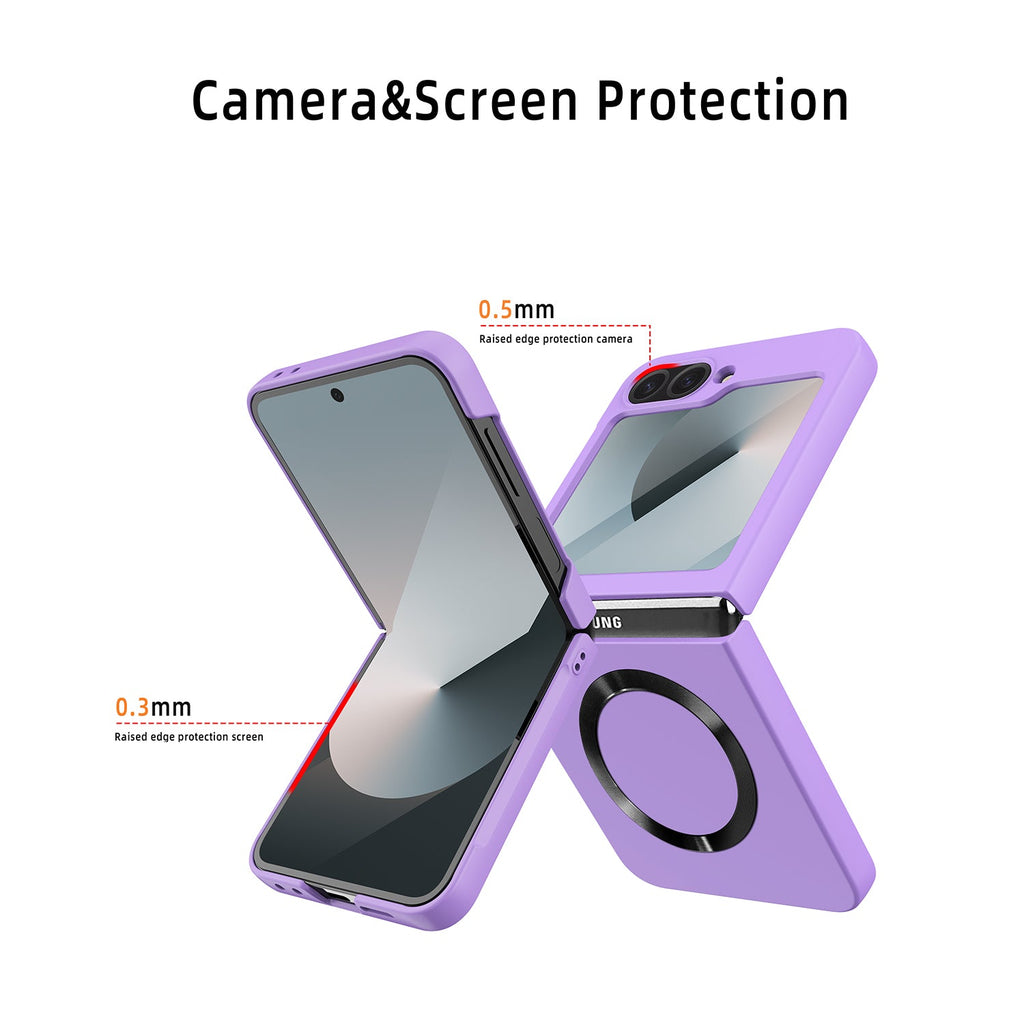 SlimShield Z Flip – Ultra-Thin Matte Case with MagSafe & Screen Protector