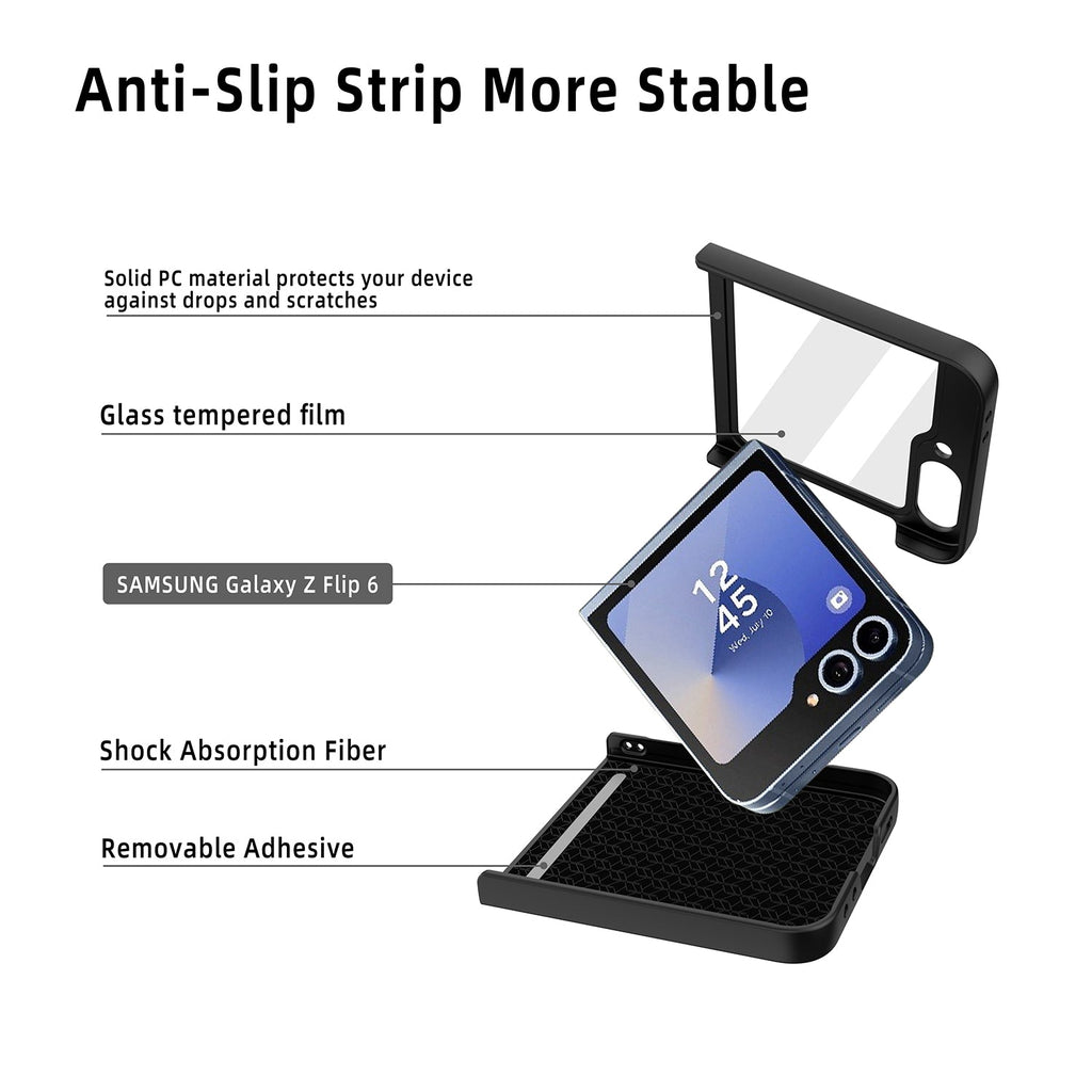SlimShield Z Flip – Ultra-Thin Matte Case with MagSafe & Screen Protector