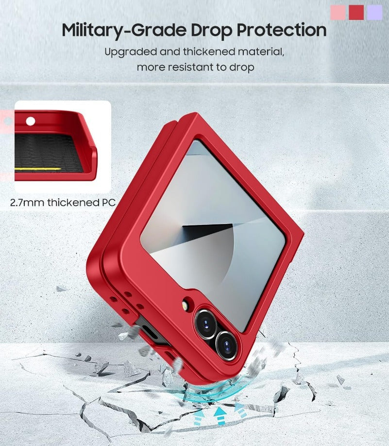 SlimShield Z Flip – Ultra-Thin Matte Case with MagSafe & Screen Protector
