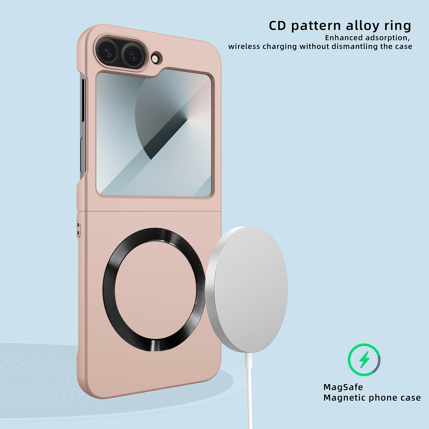 SlimShield Z Flip – Ultra-Thin Matte Case with MagSafe & Screen Protector