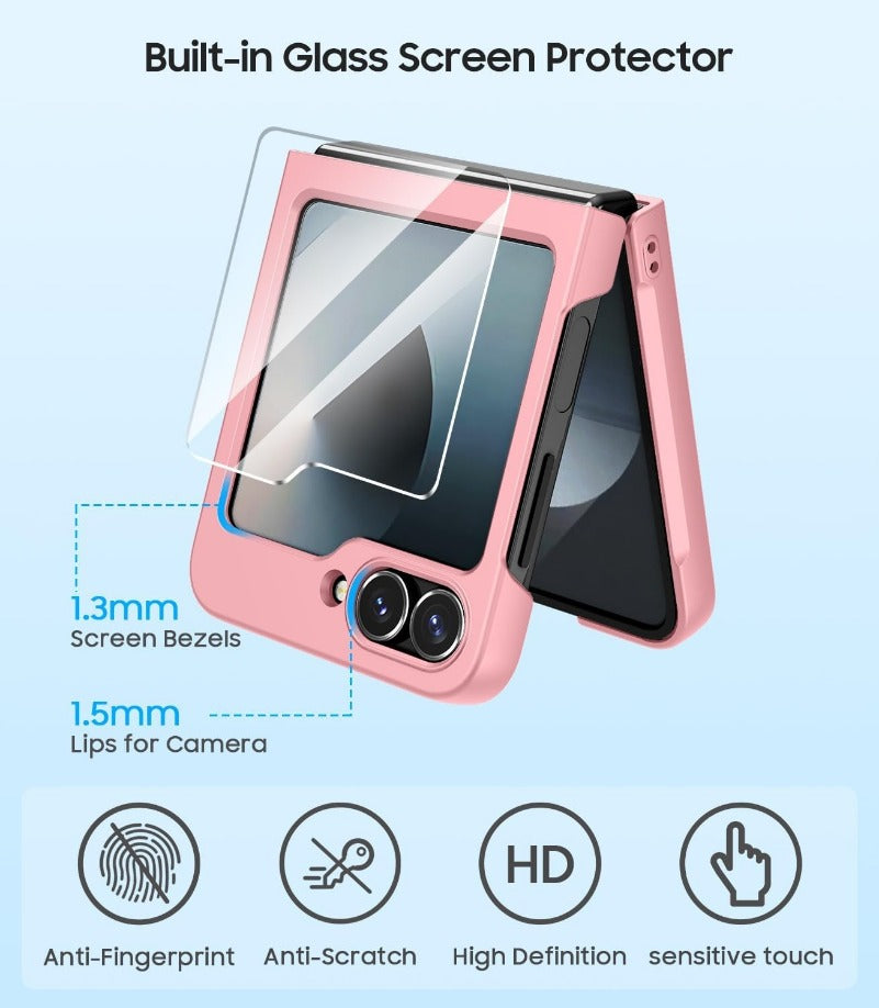 SlimShield Z Flip – Ultra-Thin Matte Case with MagSafe & Screen Protector