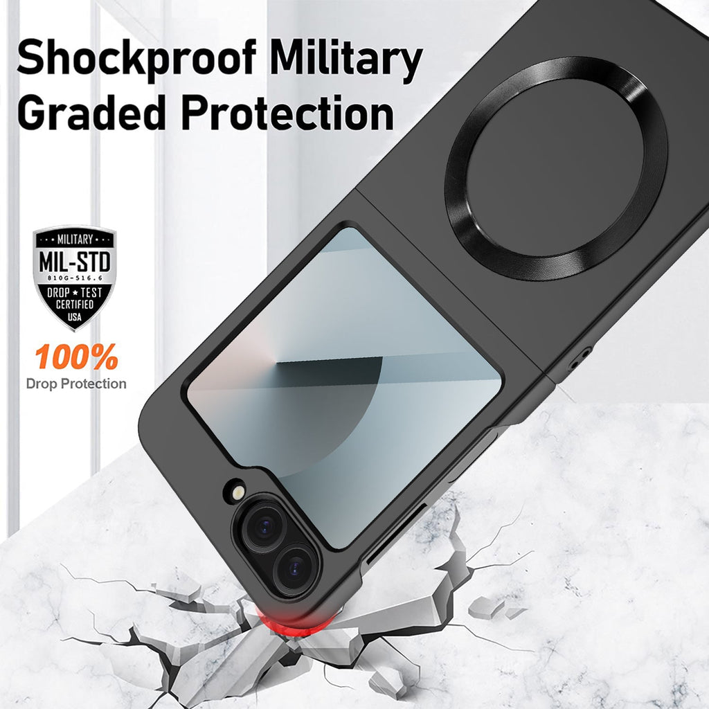 SlimShield Z Flip – Ultra-Thin Matte Case with MagSafe & Screen Protector