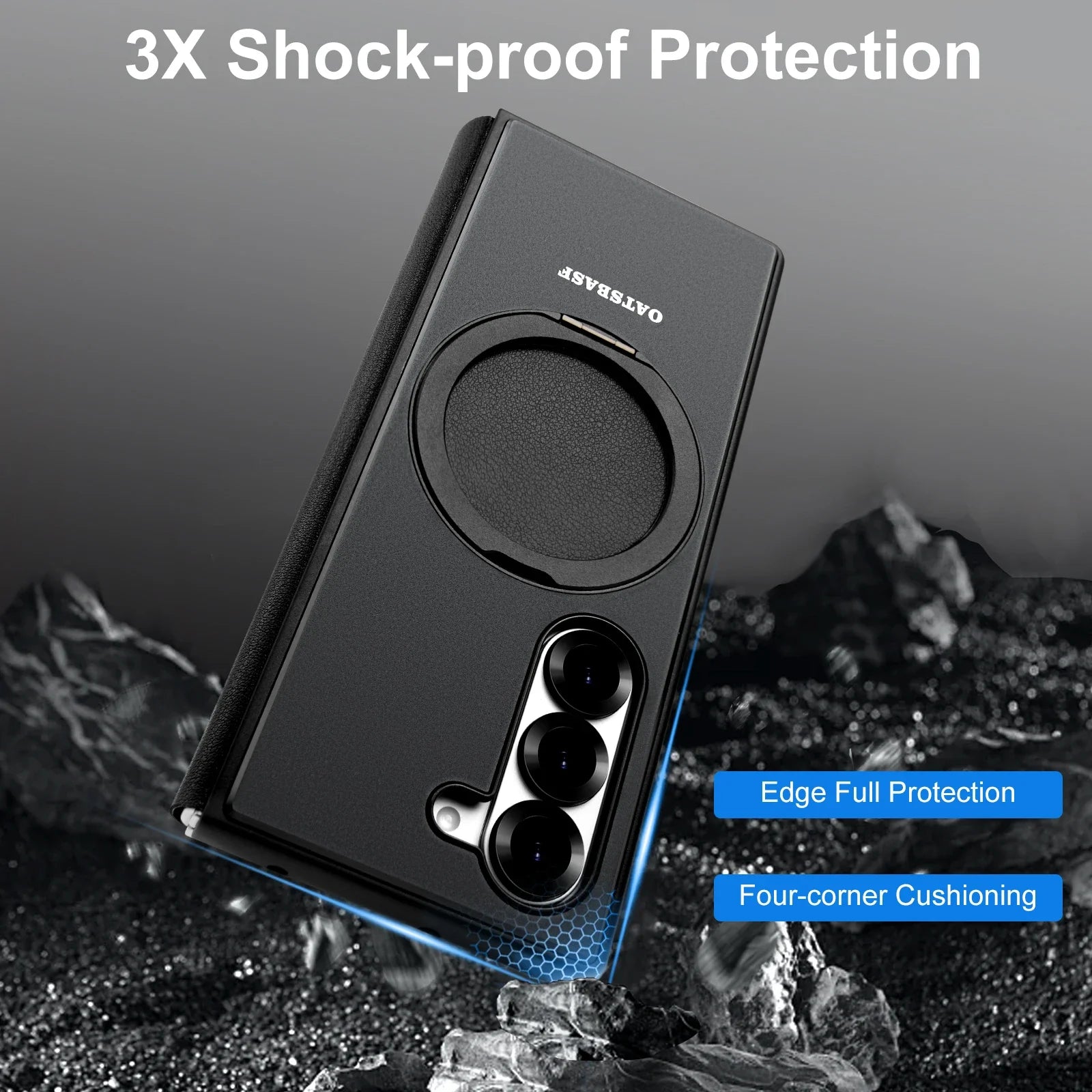 Full Protection Magnetic Ring Stand For Z Fold 7