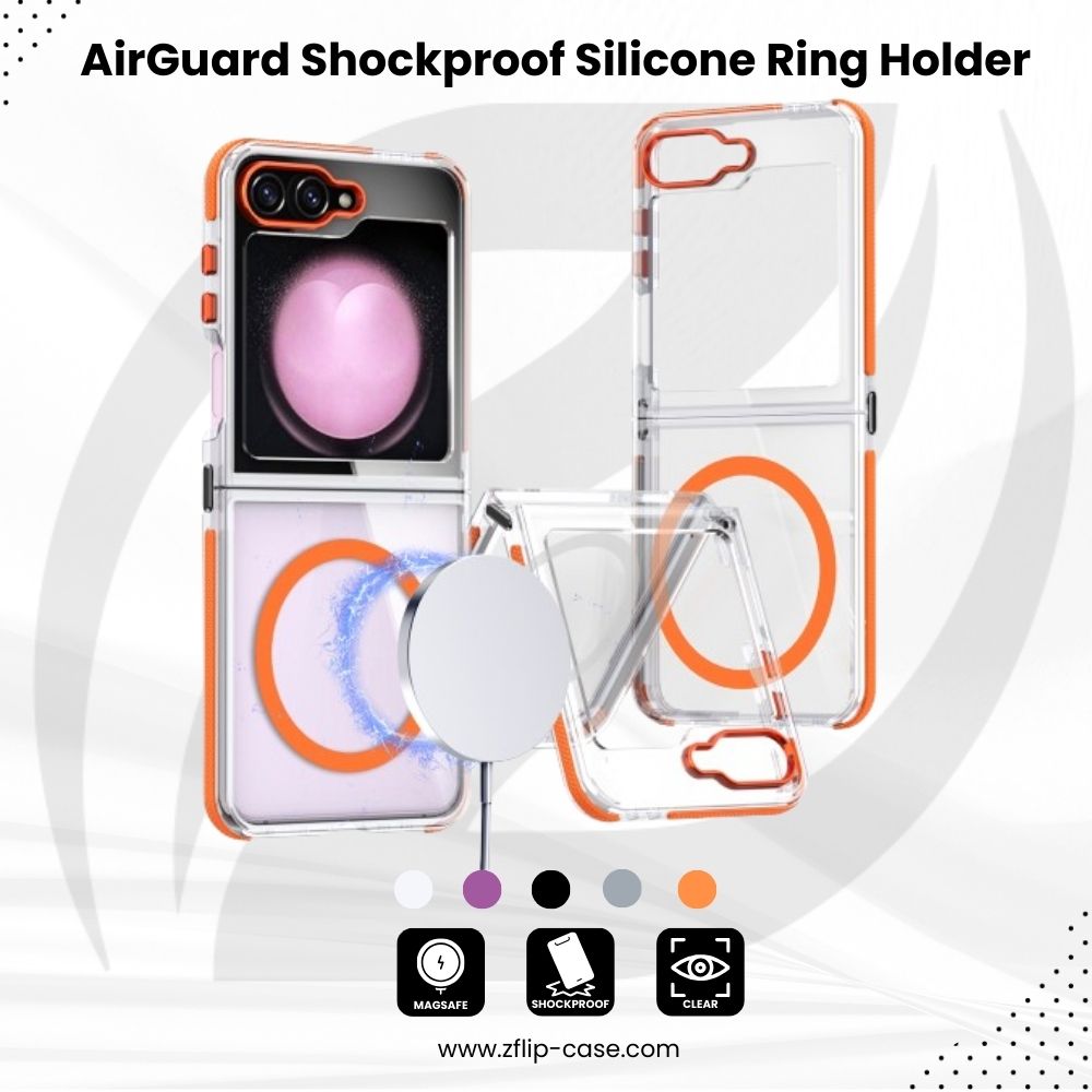 ClearMag Z Flip – Magnetic Transparent  with Shockproof Protection Case