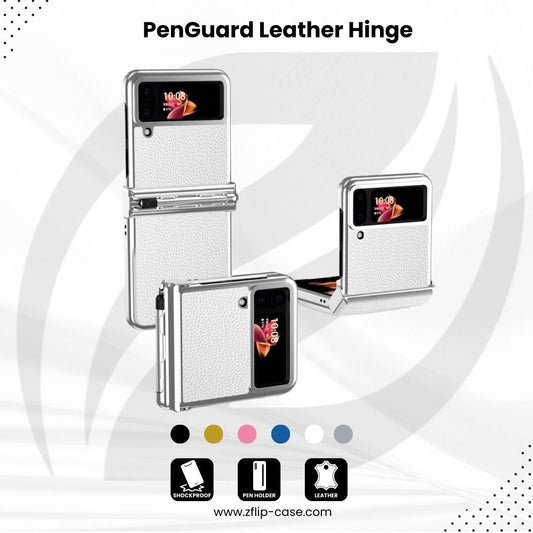 PenGuard Z Flip 7,6, 5, 4 Leather Hinge Case
