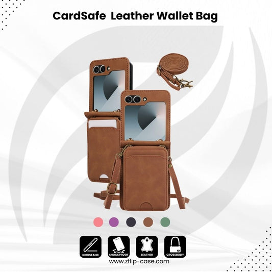 CardSafe Z Flip 7, 6, 5, 4 Leather Wallet Bag Case