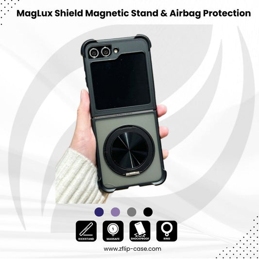 MagLux Shield Z Flip 6, 5, 4 Magnetic Stand & Airbag Protection Case