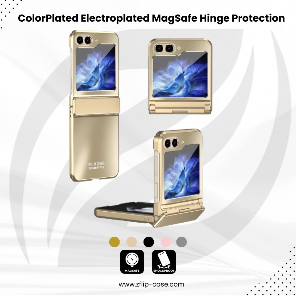 ColorPlated Z Flip – Electroplated MagSafe  Hinge Protection Case