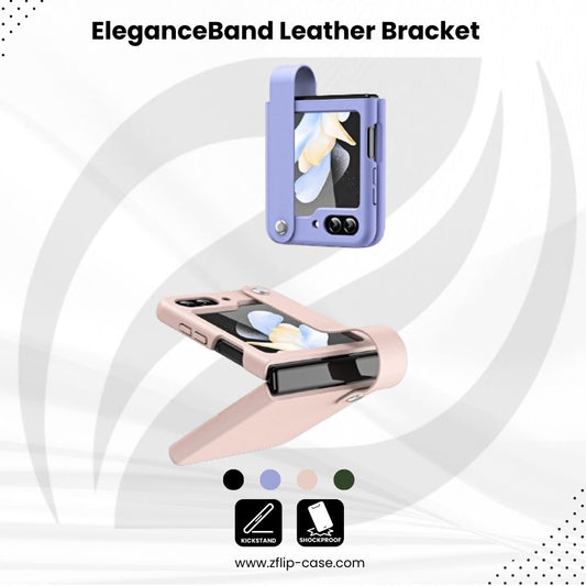 EleganceBand Z Flip 7, 6 ,5 ,4 ,3 Leather Bracket Case.