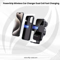 PowerGrip 15W Wireless Car Charger Adjustable Dual Coil Fast Charging Mount