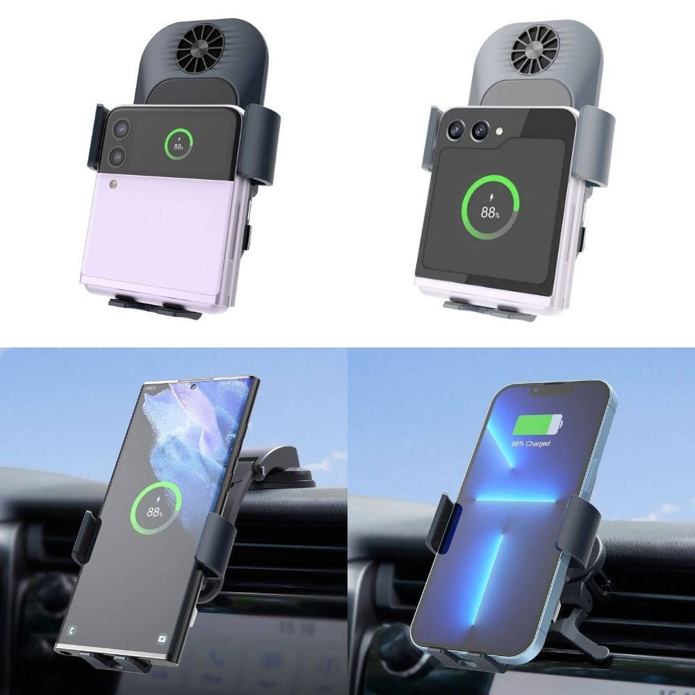 Dual Coil Wireless Car Charger For Z Flip Series