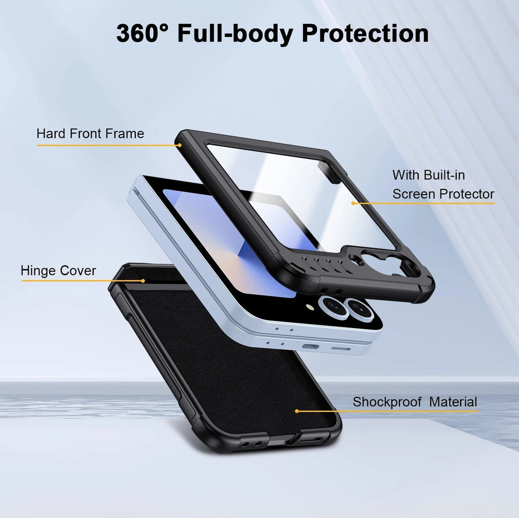 TorsionArmor Flip – Full Hinge & Screen Protection Case for Z Flip 6, 5