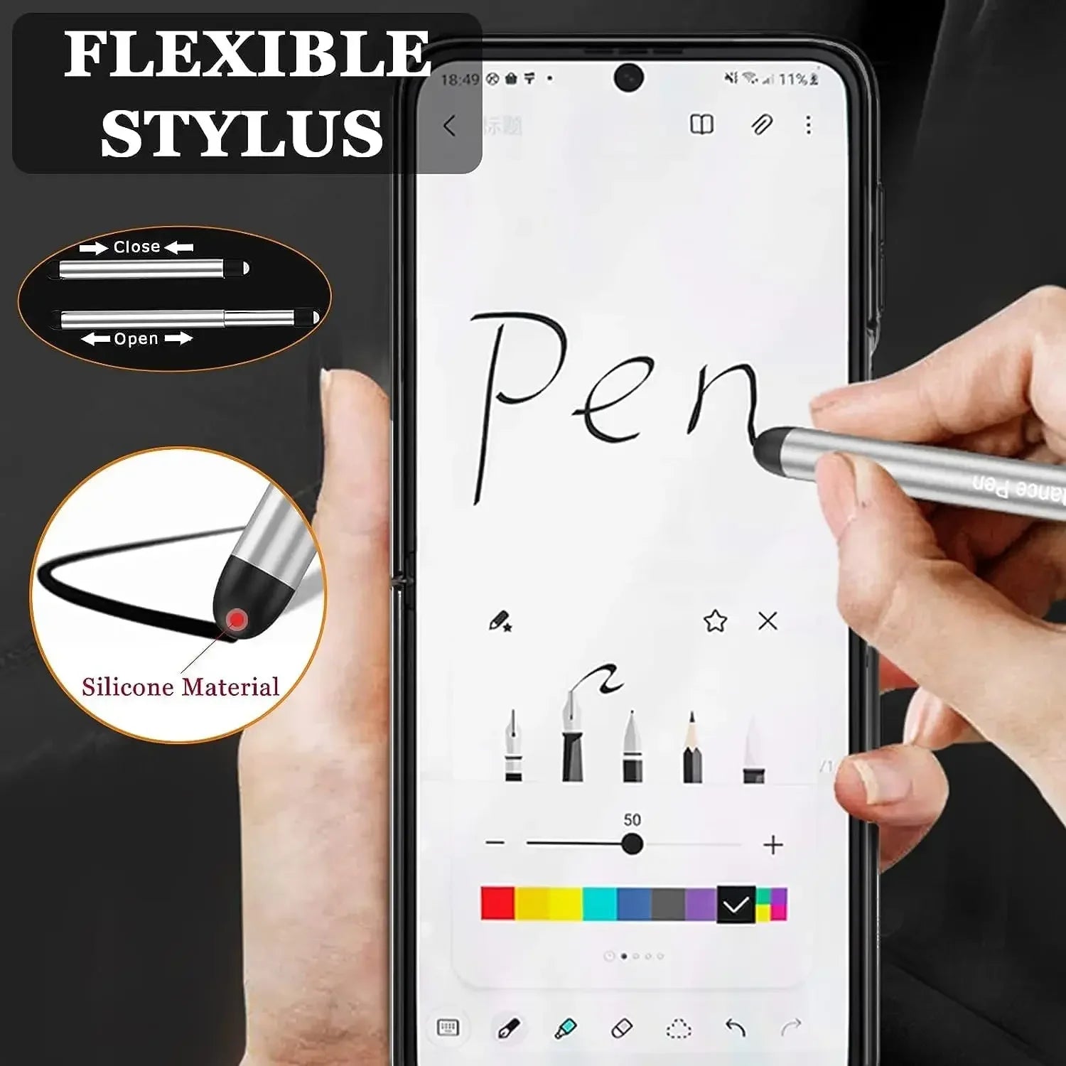 MagFlex  Z Flip 7, 6, 5 Stylus Shield Case with HD Screen Protection