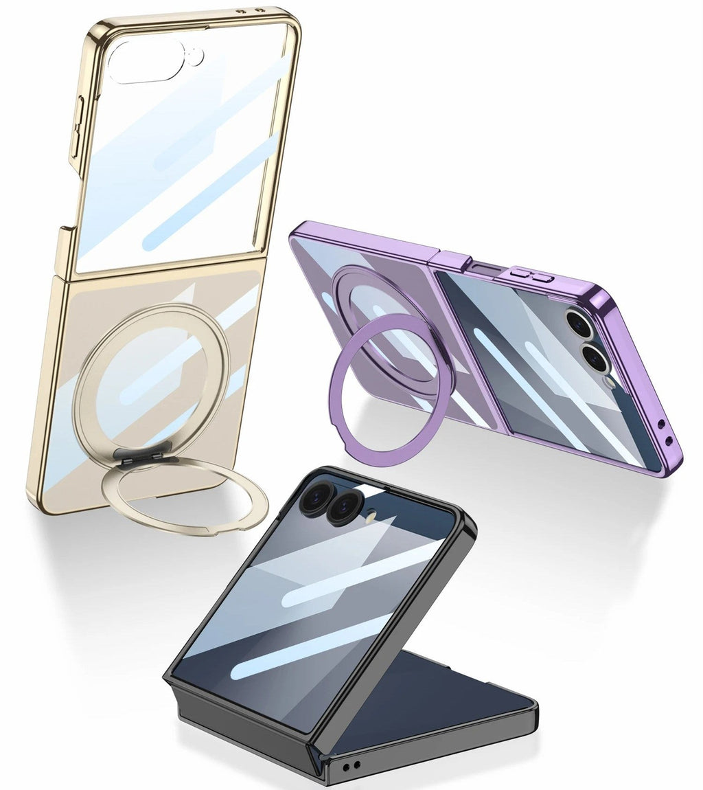 PhantomSpin Flip 7 Magnetic Rotating Stand Clear Armor Case