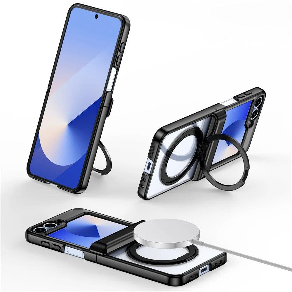LumiFlip Frame – Transparent MagSafe Kickstand Case for Z Flip 6 & 5