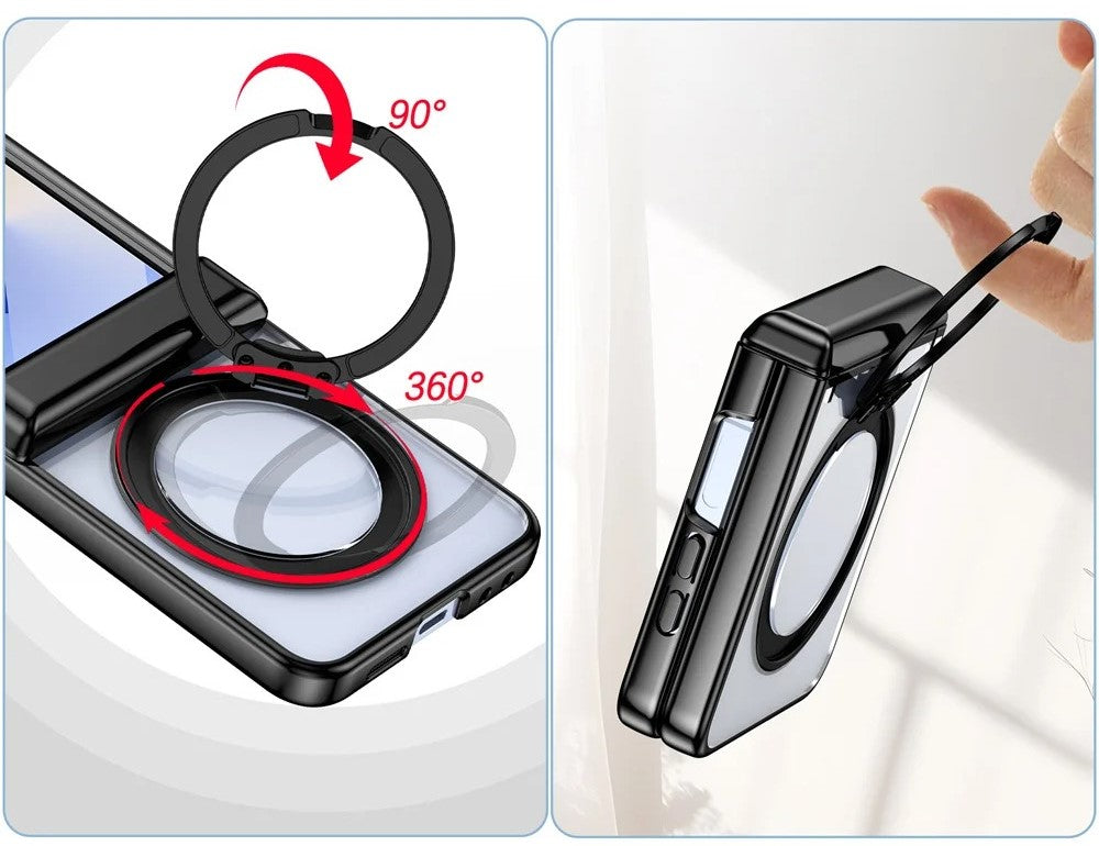 LumiFlip Frame – Transparent MagSafe Kickstand Case for Z Flip 6 & 5