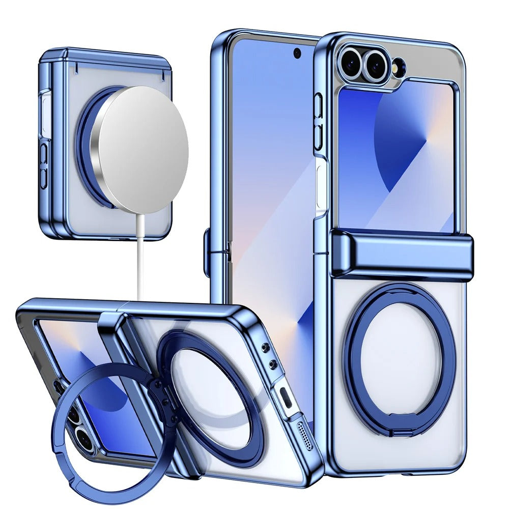 LumiFlip Frame – Transparent MagSafe Kickstand Case for Z Flip 6 & 5
