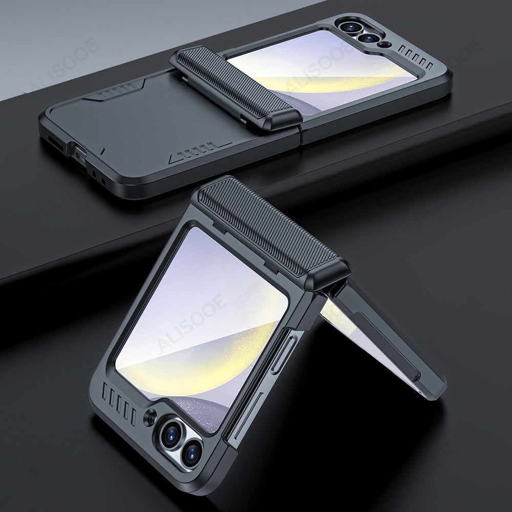 ArmorShield Z Flip 7, 6 Hinge Armor Case with Small Screen Glass Protection