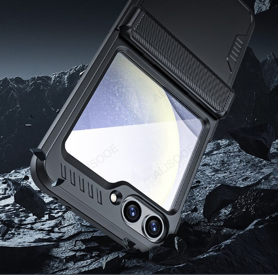 ArmorShield Z Flip 7, 6 Hinge Armor Case with Small Screen Glass Protection