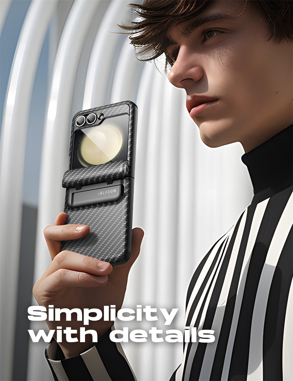 ArmorLift Rugged  Z Flip 7, 6, 5 - Screen Protector & Kickstand Case