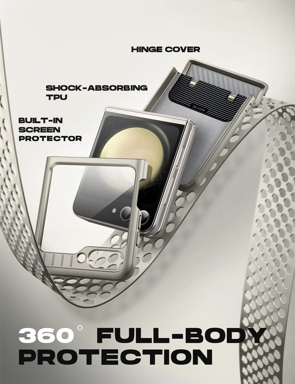 ArmorLift Rugged  Z Flip 7, 6, 5 - Screen Protector & Kickstand Case