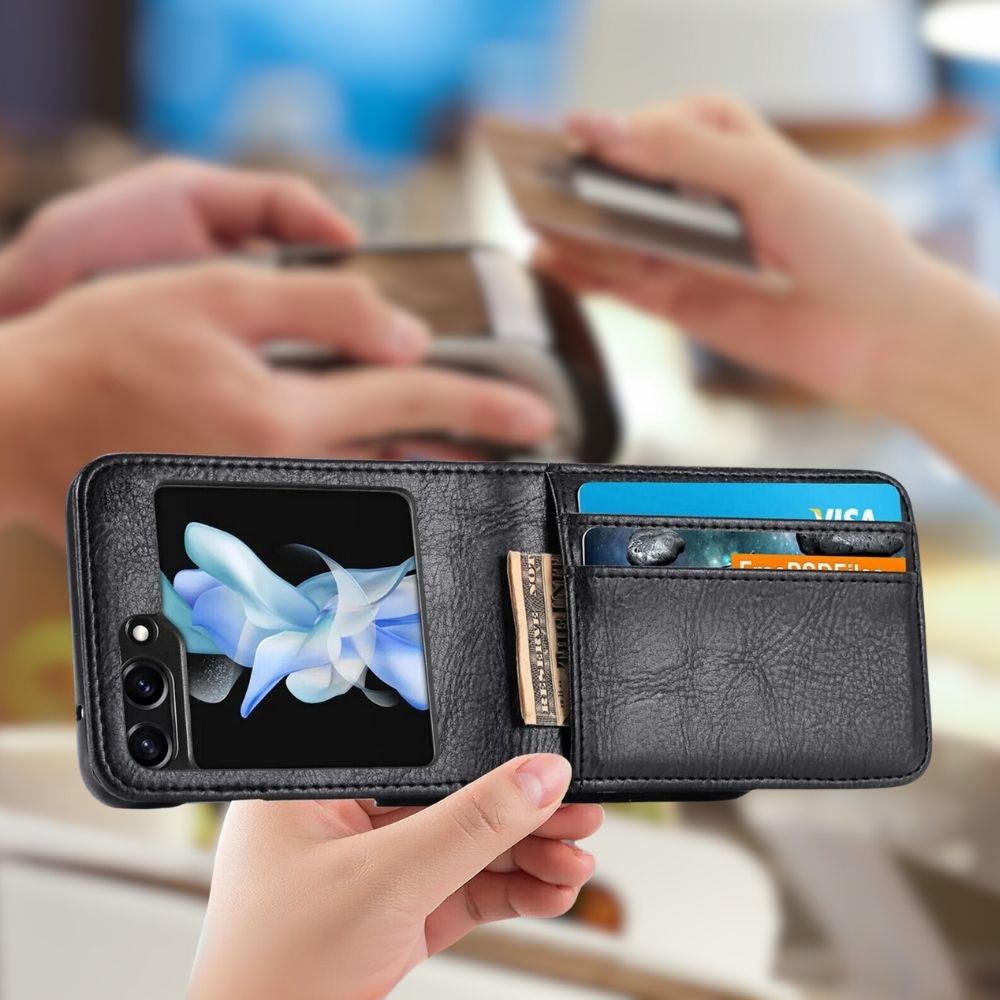 FlexiLeather Z Flip 6, 5 Shockproof Leather Case