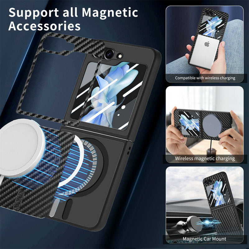 MagFlex Carbon Armor  Z Flip 7, 6, 5, 4 360° Protection & MagSafe Case