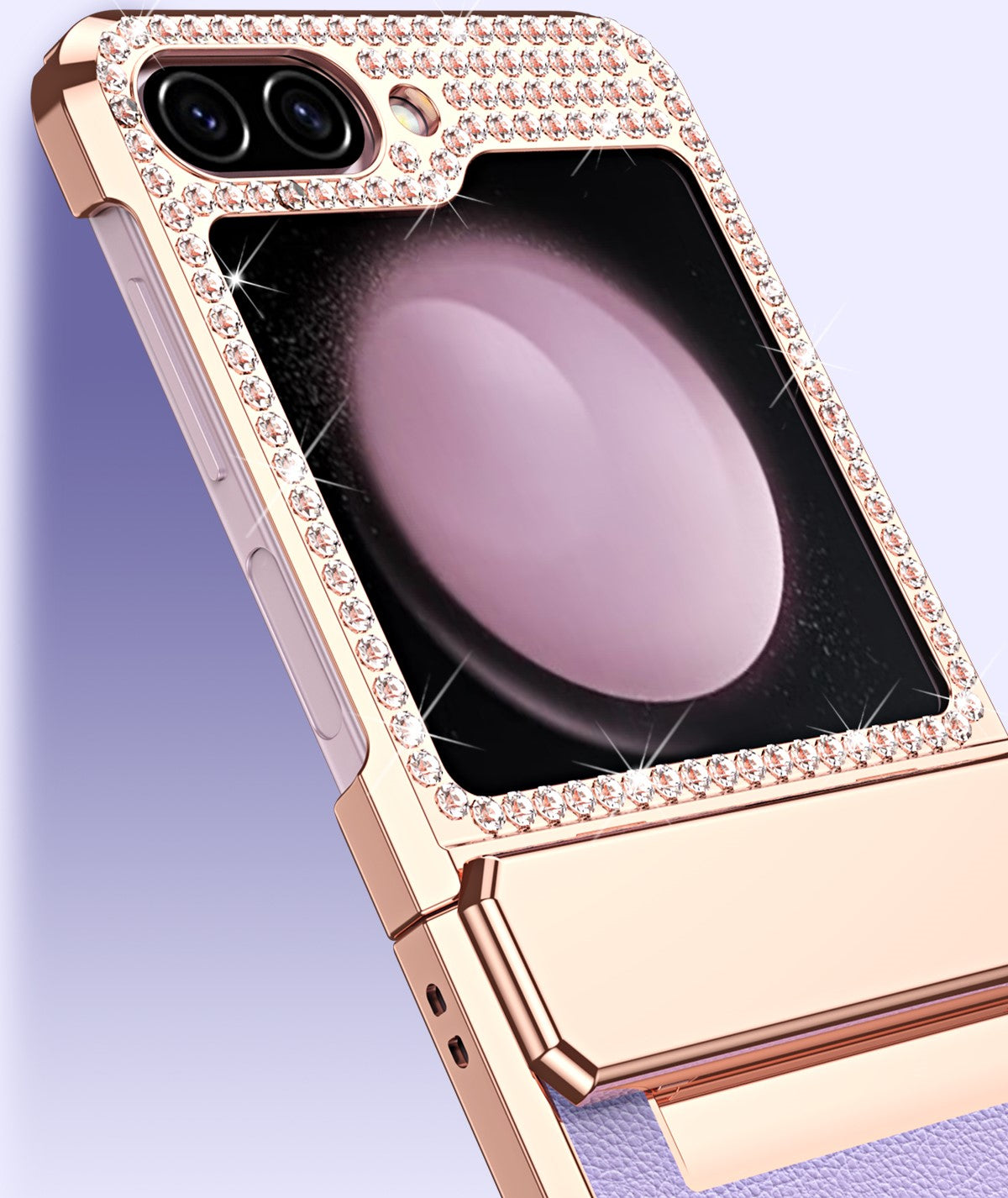 DiamondFlex Z Flip 6, 5, 4 Electroplated Leather Case